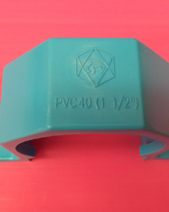 Blue PVC Saddle Clip-WS B 40 (1 1/2") (pipe clamp) “SCG”